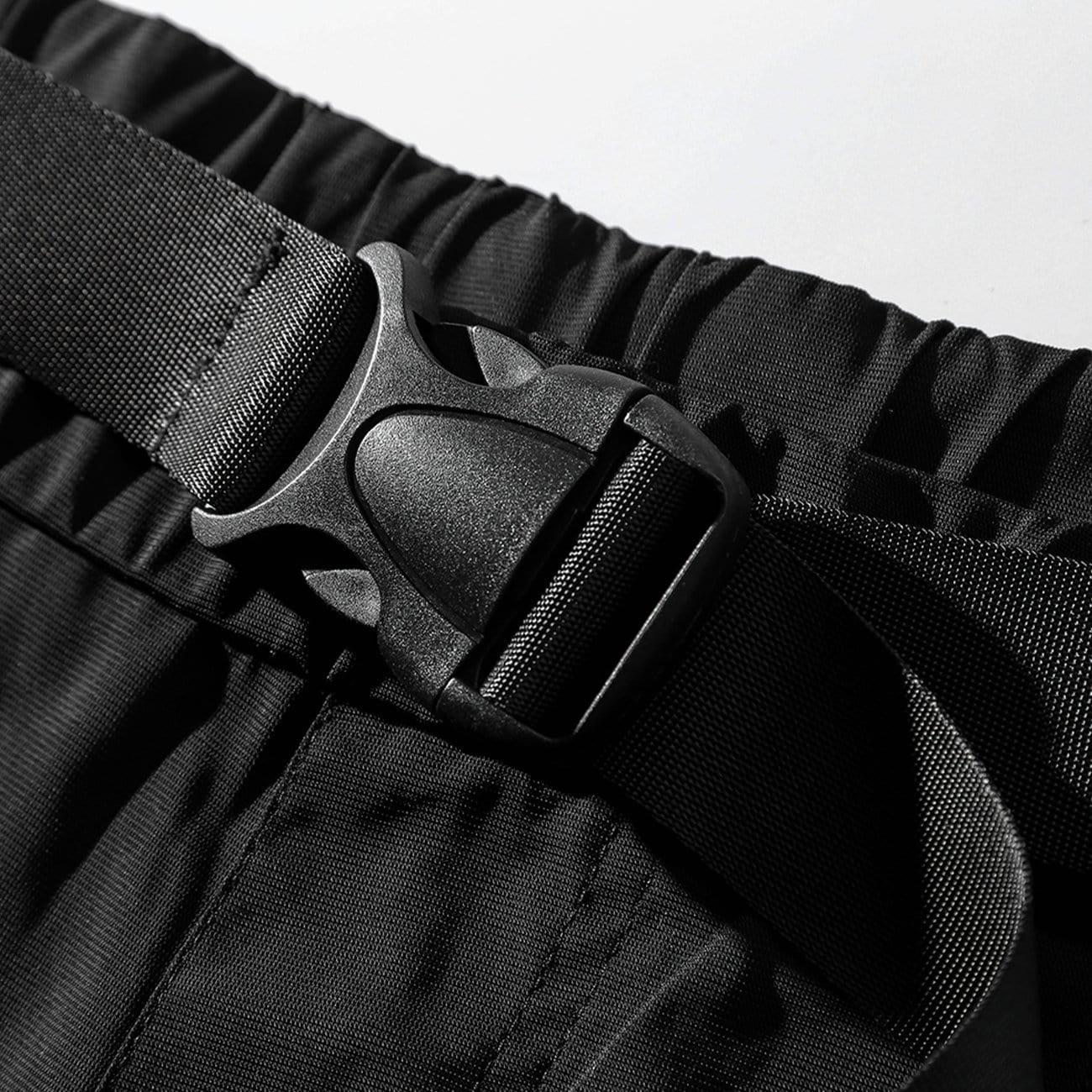 Dark Functional Big Pockets Nylon Shorts