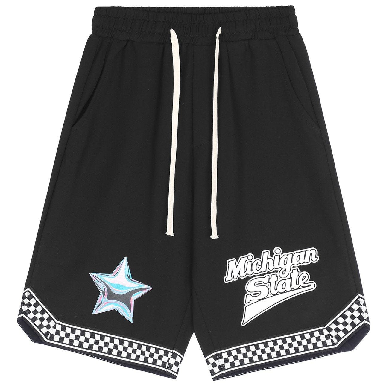 Letters Stars Print Shorts