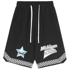 Letters Stars Print Shorts