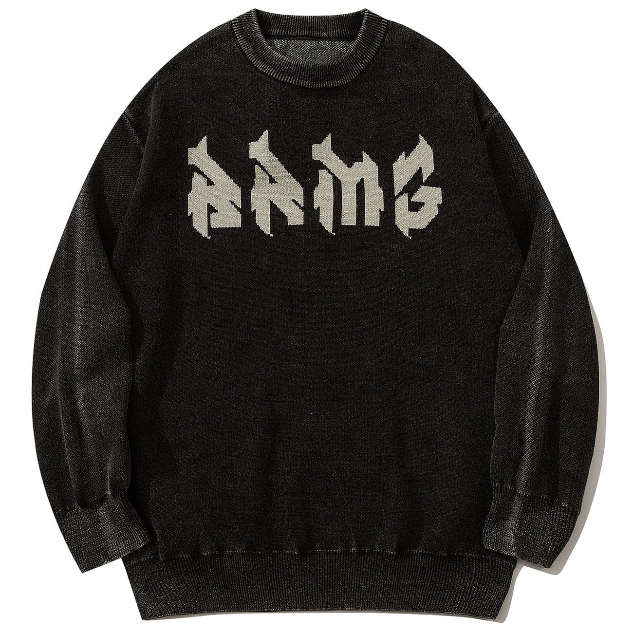 Mechanical Print Washed Sweatshirt