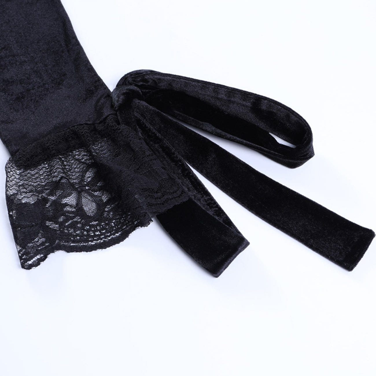 Dark Design Lace Vest Flared Sleeve Long Sleeve Tee