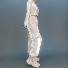 Reflective Letters Pants