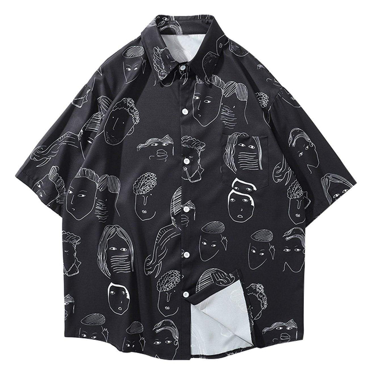 Vintage Fun Portrait Full Print Short Sleeve Shirt