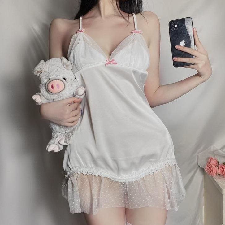 Kawaii Babydoll Silk Nightgown
