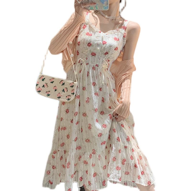 Kawaii Cottage Core Sweet Floral Dress