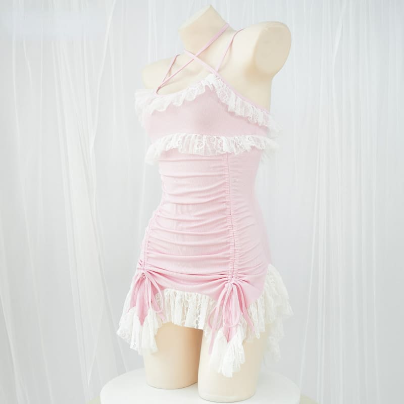 Kawaii Cute Pink Princess Sexy Dress