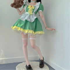 Kawaii Green Spring Maid Dress