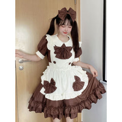 Kawaii Harajuku Chocolate Maid Bow Lolita Dress