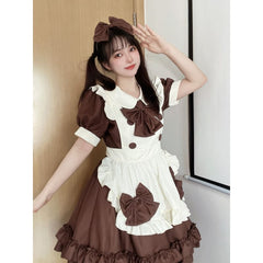 Kawaii Harajuku Chocolate Maid Bow Lolita Dress