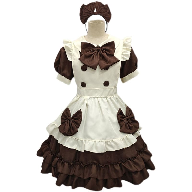 Kawaii Harajuku Chocolate Maid Bow Lolita Dress