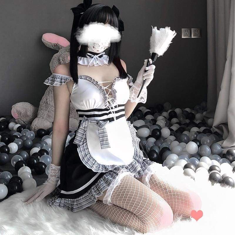 Kawaii Lace Maid Dress Maid Outfit Uniform