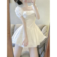Kawaii Sweet Girl White Fairy Dress