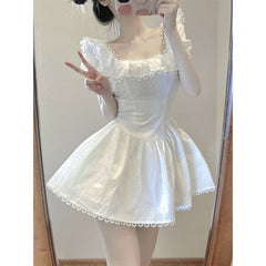 Kawaii Sweet Girl White Fairy Dress