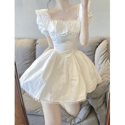 Kawaii Sweet Girl White Fairy Dress