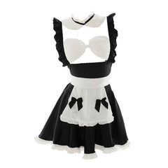 Kfashion Cute Maid Black White Dress ON851