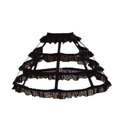 Lolita Hollow Lotus Leaf Lace Skirt Dress Lining
