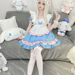 Lovely Candy Pink Blue Sweet Maid Dress