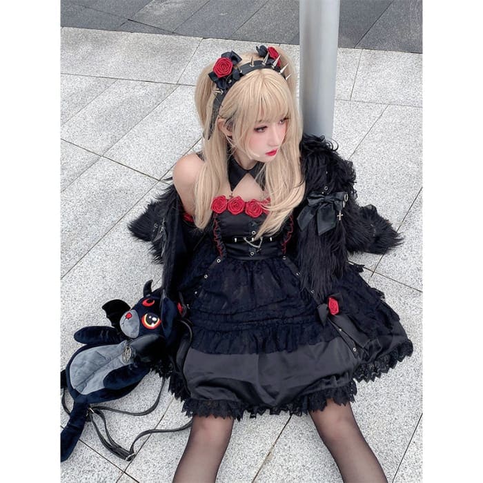 Lovely Rossy Black Misa Misa Style Black Dress