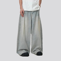 Medium rise baggy boho men's jeans