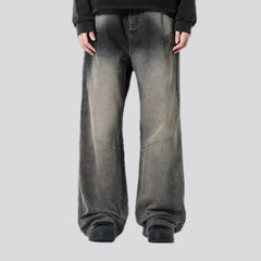 Mid-rise stonewashed men's jeans