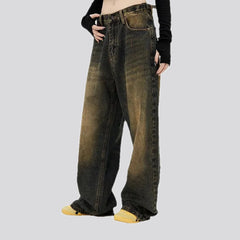 Mid rise stylish baggy jeans for men