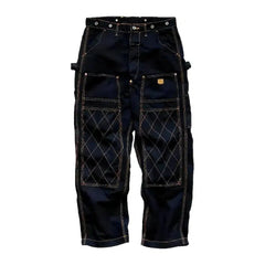 Mid-waist straight workwear jeans for men