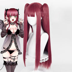 My Dress-Up Darling Succubus Riz Marin Kitagawa Gradient Rose Red Twintails Wig