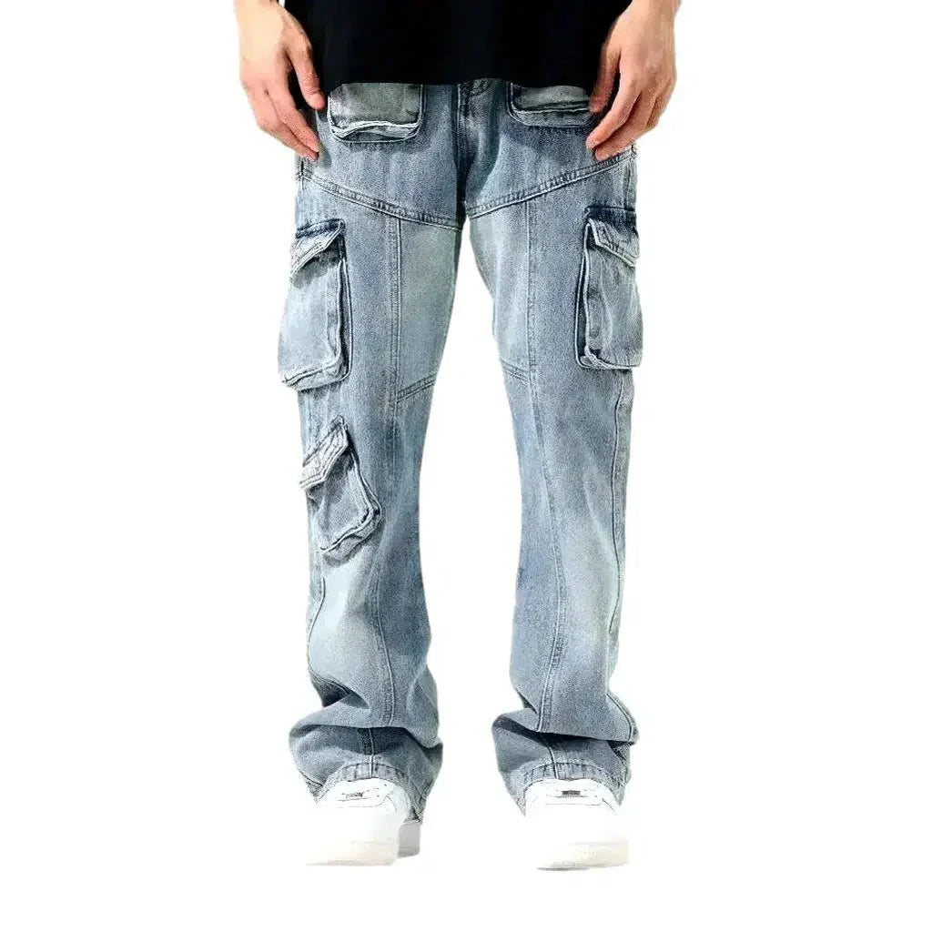 Patchwork stitching jeans for men