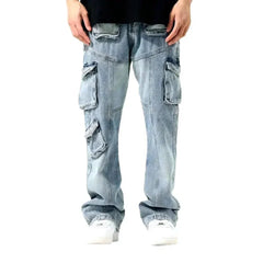 Patchwork stitching jeans for men