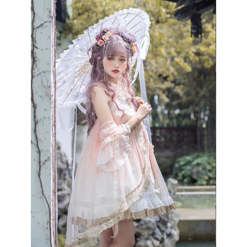 Pink Sakura Floral Dress