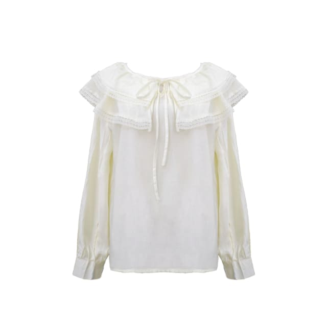 Preppy Style Kawaii Bow Lace Lovely Shirt Sweet Dress Set
