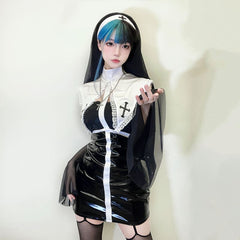 Punisher Nun Elena PU Dress