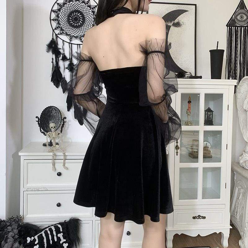 Punk eGirl Dark Halter Dress