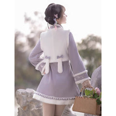 Purple Bunny Cheongsam Dress
