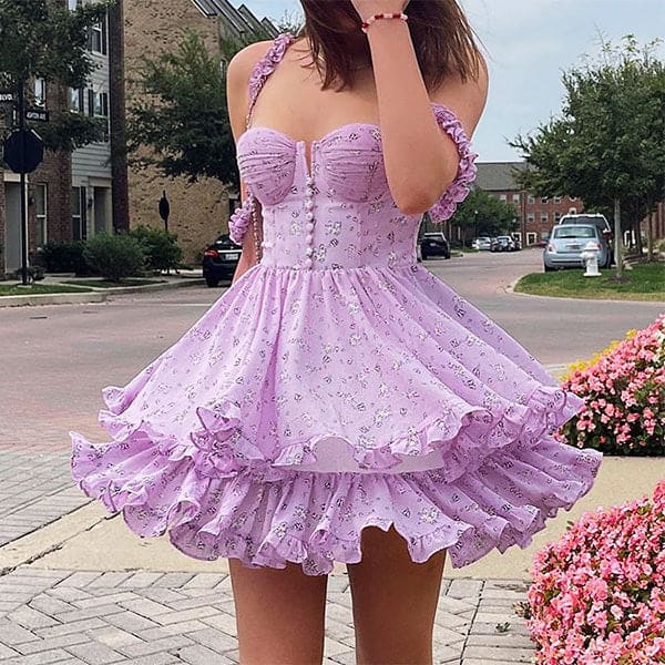 Purple Daisy Fairy Dress
