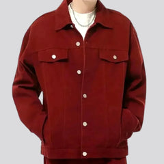 Regular fit boho colored men's denim jacket