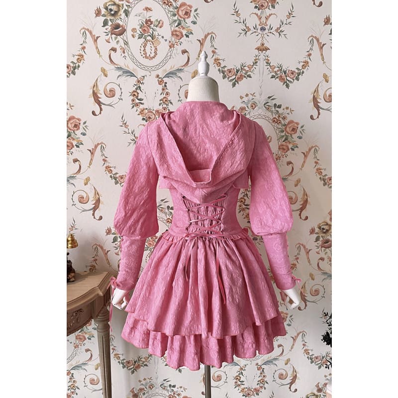 Reservation Lolita Red Hunter Amber JKS Dress Full Set