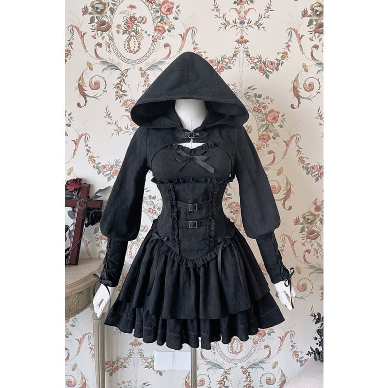 Reservation Lolita Red Hunter Amber JKS Dress Full Set