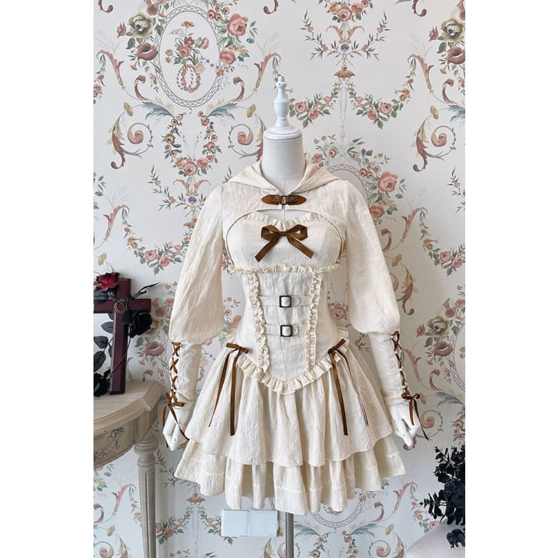 Reservation Lolita Red Hunter Amber JKS Dress Full Set