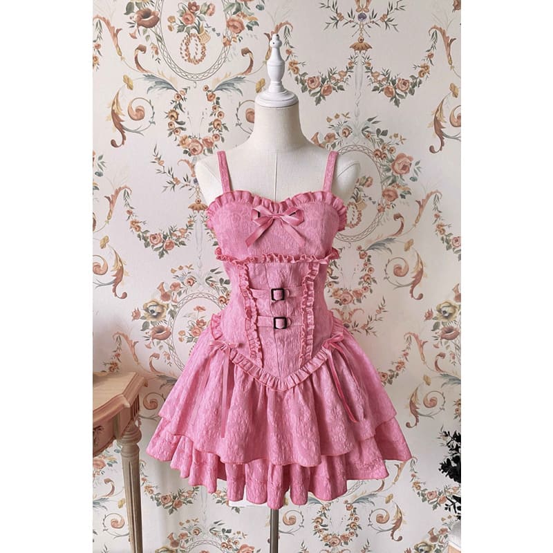 Reservation Lolita Red Hunter Amber JKS Dress Full Set