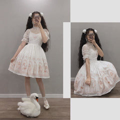 Retro Gothic Court Lolita Halter Straps Dress