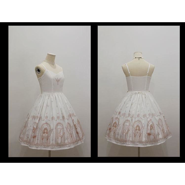 Retro Gothic Court Lolita Halter Straps Dress