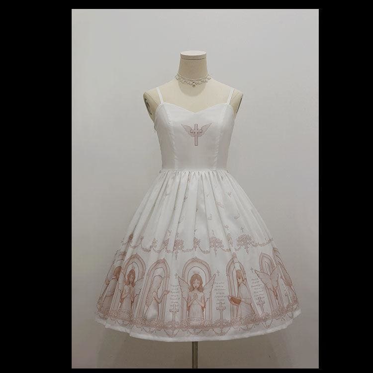 Retro Gothic Court Lolita Halter Straps Dress