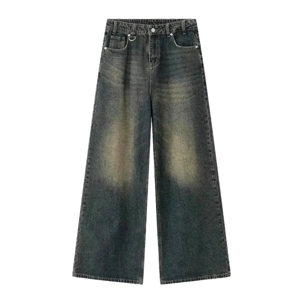 Retro sanded jeans for men