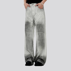 Retro slouchy boho style men's jeans