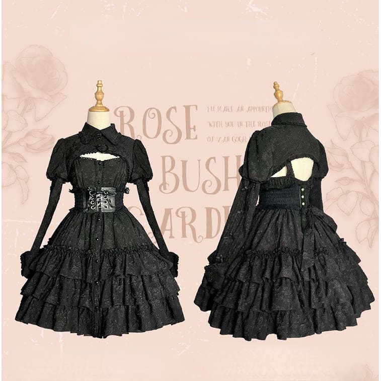 Rose Garden Gothic Lolita Dress/Waistcoat