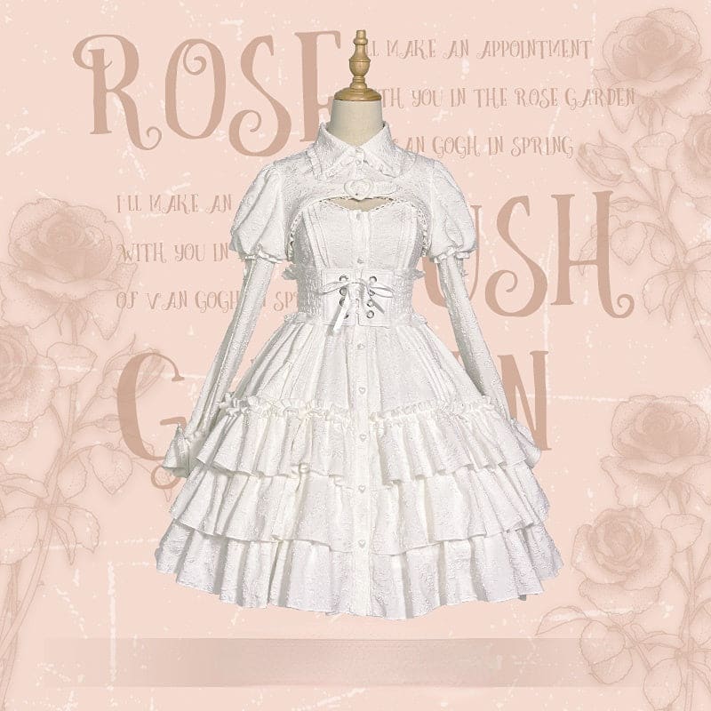 Rose Garden Gothic Lolita Dress/Waistcoat