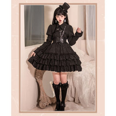 Rose Garden Gothic Lolita Dress/Waistcoat