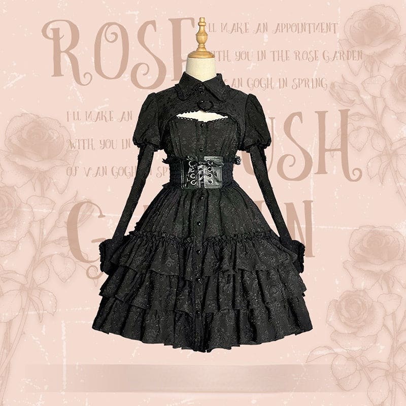Rose Garden Gothic Lolita Dress/Waistcoat