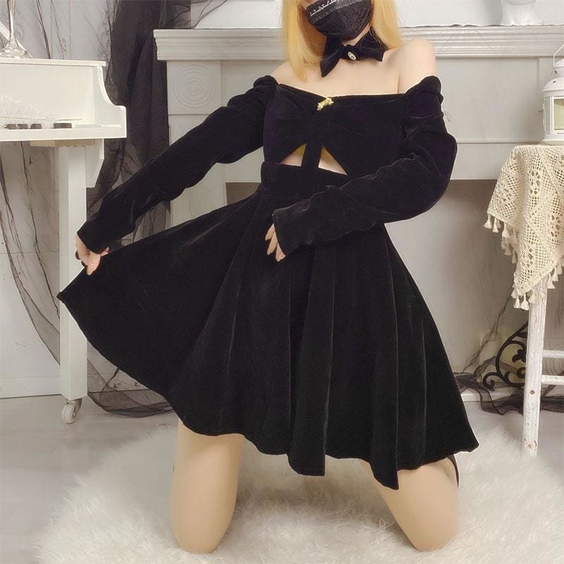 Sexy Hollow Off The Shoulder Dress EE0713